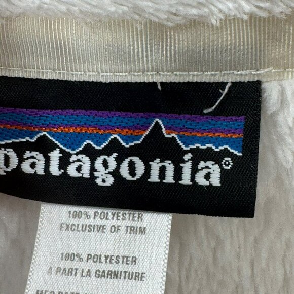Patagonia Womens White 4-Snap Fleece Pullover Jacket Size M - Picture 4 of 5